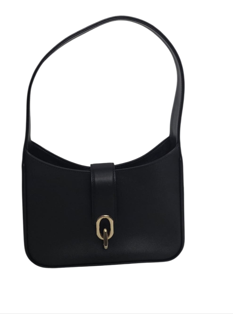 Anine Bing Cleo Bag Black Smooth Leather Gold Hardware